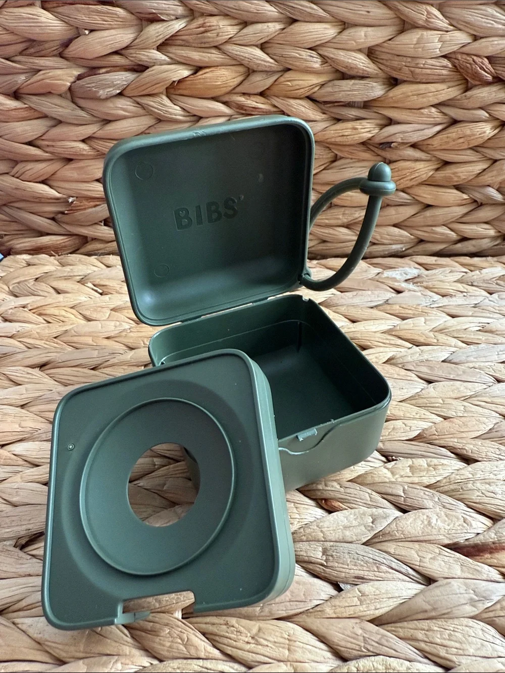Bibs Silicone Pacifier Case in Olive Green